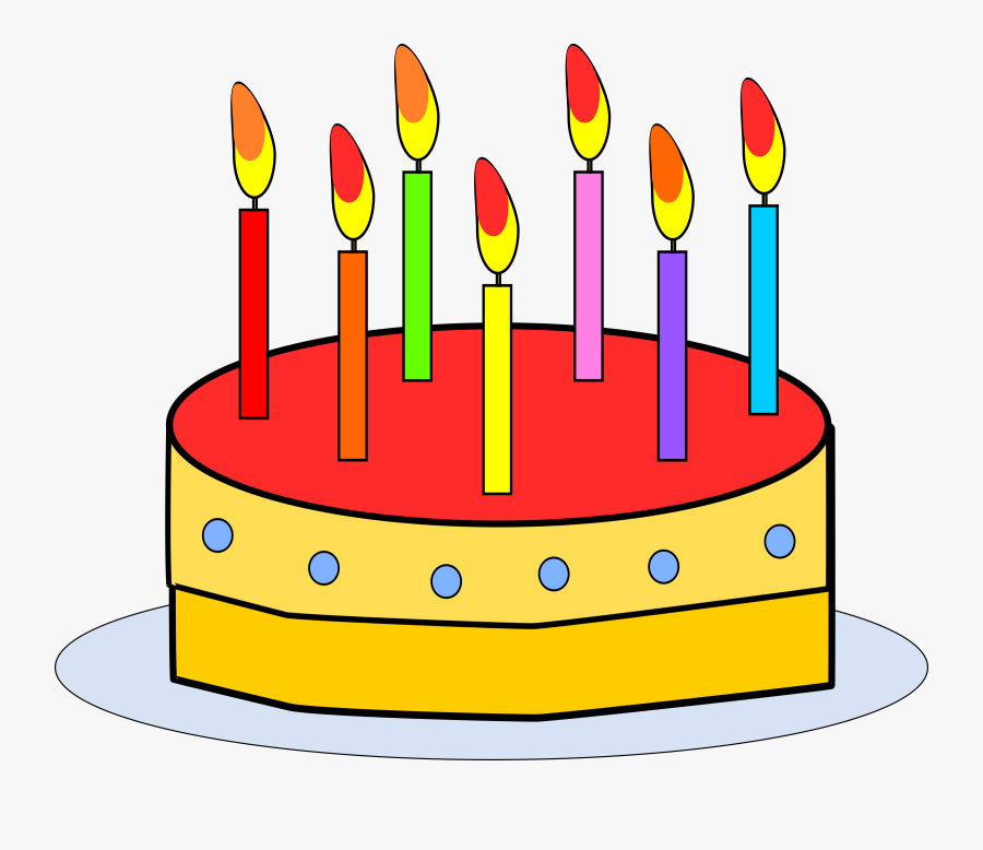Transparent Torte Clipart - Birthday Cake With Candles Clipart, Transparent Clipart