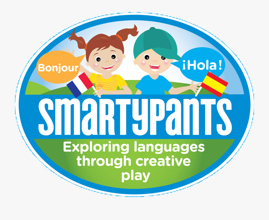 Smarty Pants Logo With Background2 - Smarty Pants Spanish, Transparent Clipart