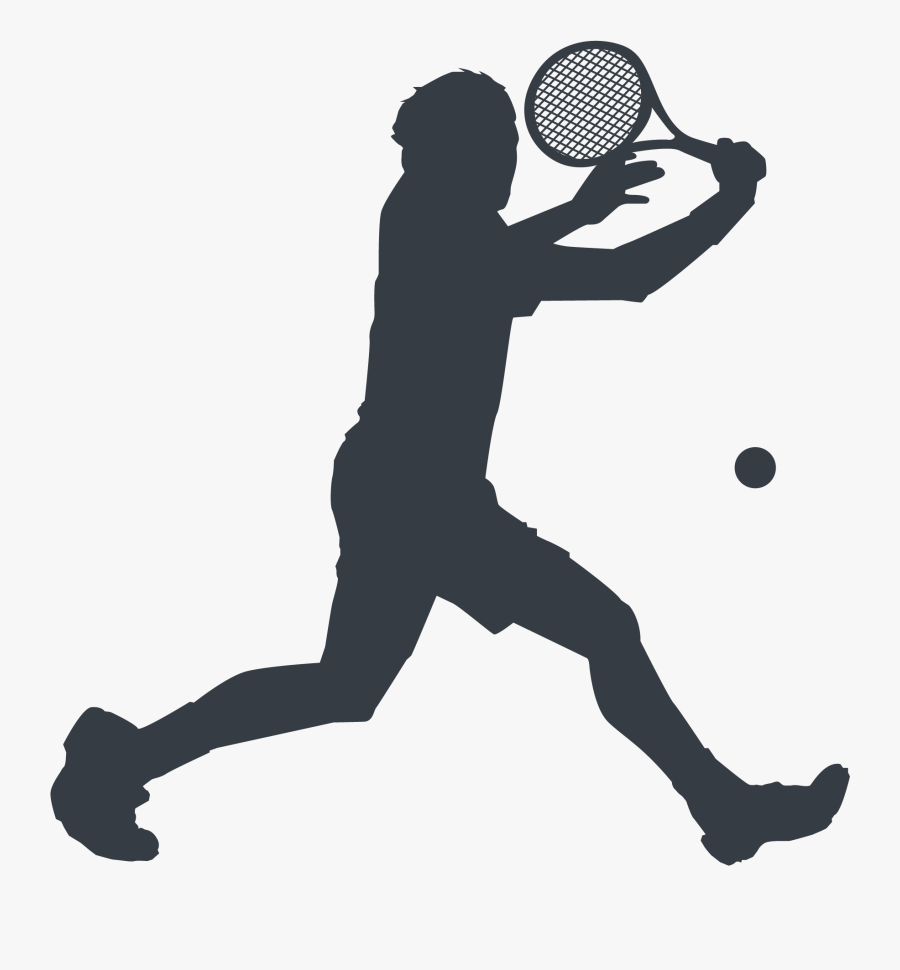 Silhouette Tennis Racket Transparent, Transparent Clipart