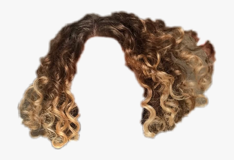 #curlyhair#hair#blonde - Lace Wig, Transparent Clipart