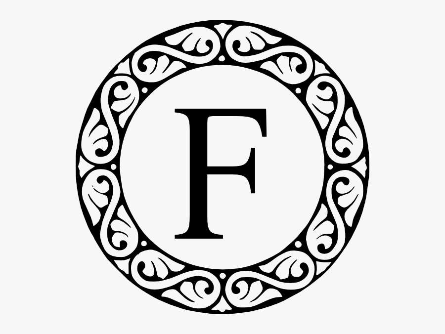 Letter F Monogram Clip Art At Clker - Letter F Monogram Clipart, Transparent Clipart