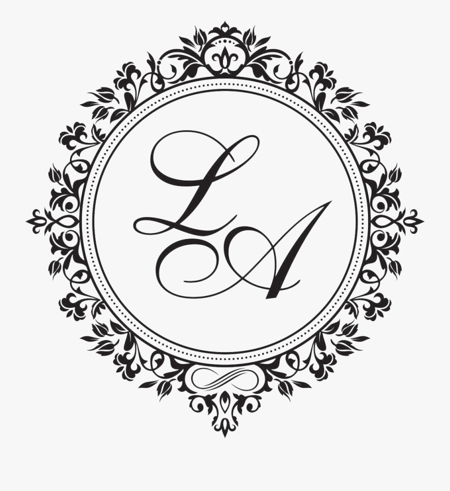 Monogram Frame Png - Circle Wedding Logo Png, Transparent Clipart