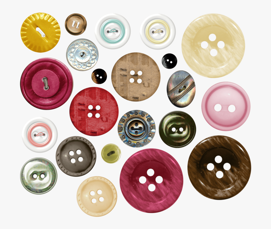 Transparent Sewing Buttons Clipart - Transparent Background Clothes Button Png, Transparent Clipart