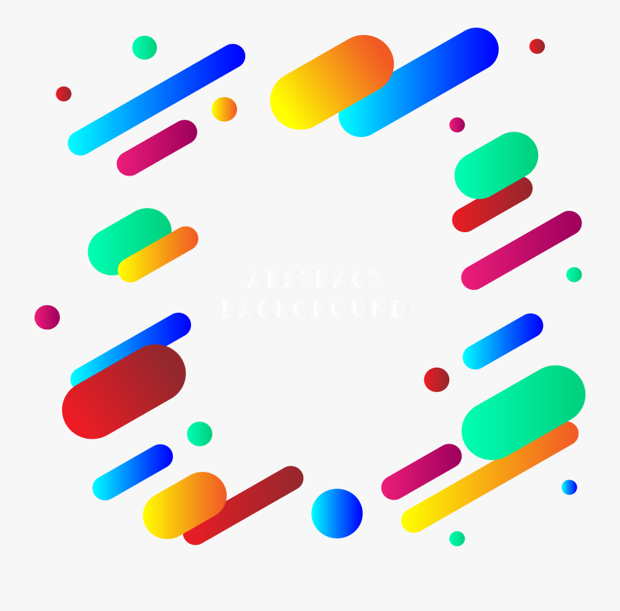 Geometry Clip Art Colorful - Abstract Colorful Geometric Border, Transparent Clipart