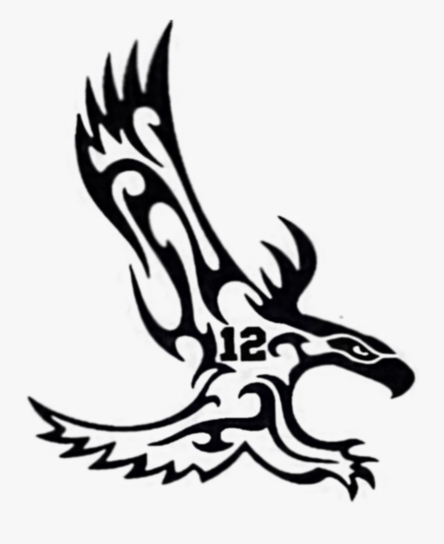 Black And White Seahawk Art, Transparent Clipart