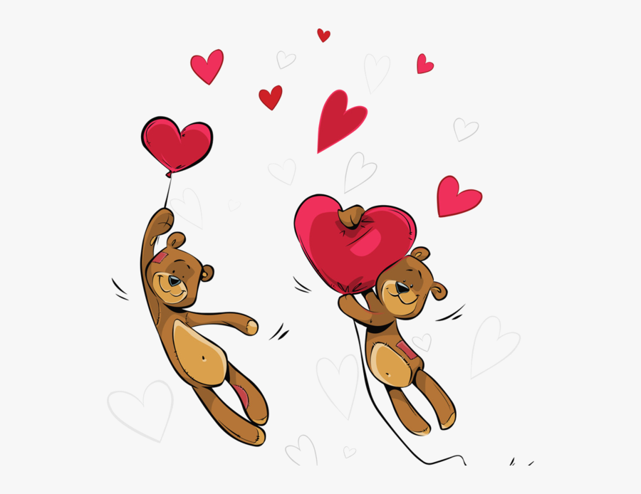 Valentine"s Day Animals - Animals Valentines Clipart, Transparent Clipart