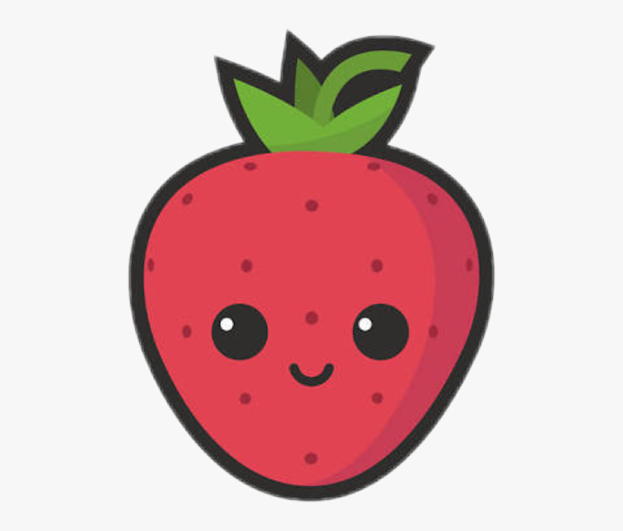 #sticker #fresa #strawberry - Cartoon Cute Strawberry, Transparent Clipart