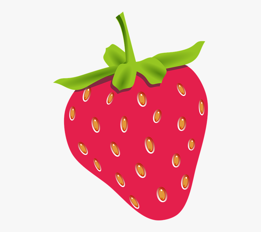 Strawberry, Fruit, Red, Ripe, Berry, Sweet, Vitamins - Cartoon Strawberry Transparent Background, Transparent Clipart