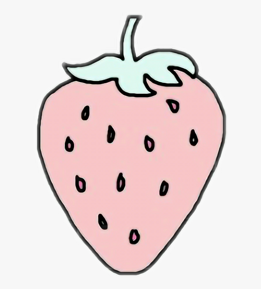#sticker #fresa - Aesthetic Strawberry Sticker, Transparent Clipart