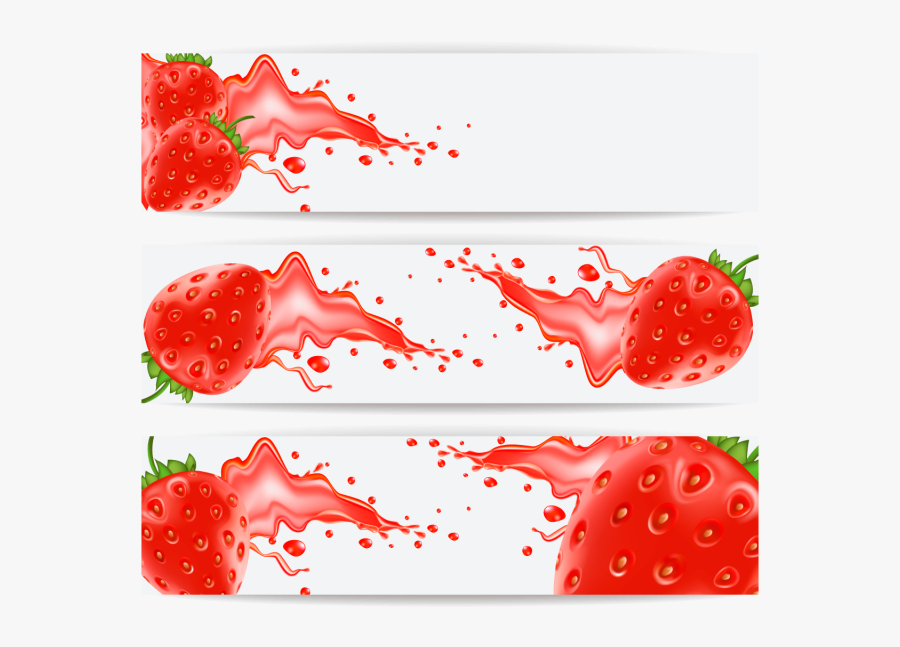 Vector Splashes Strawberry - Transparent Strawberry Fruit Png, Transparent Clipart