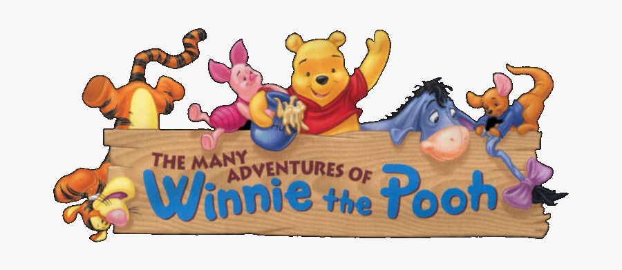 Description De L"image Logo Disney Manyadventureswinnie - Winnie The Pooh Disneyland Ride Sign, Transparent Clipart