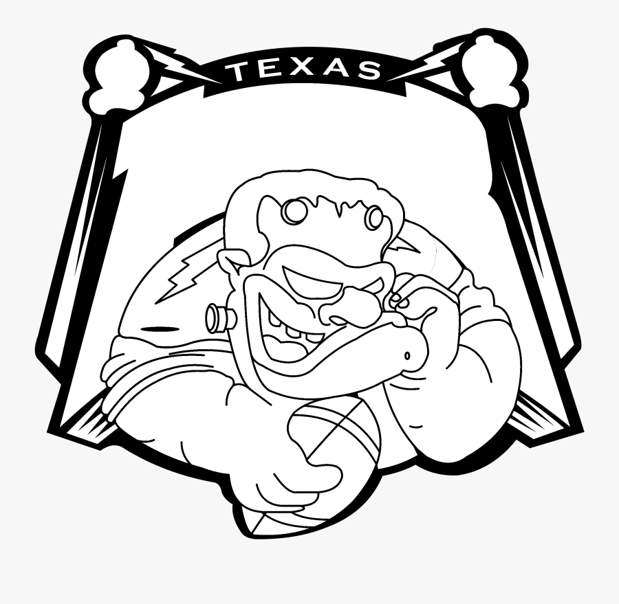 Texas Terror Logo Black And White, Transparent Clipart