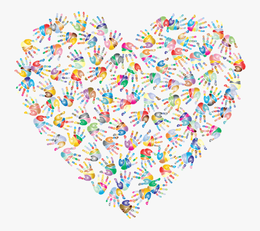 Heart, Love, Hands, Volunteer, Helping, Care, Caring - Colorful Music Notes Transparent Background, Transparent Clipart