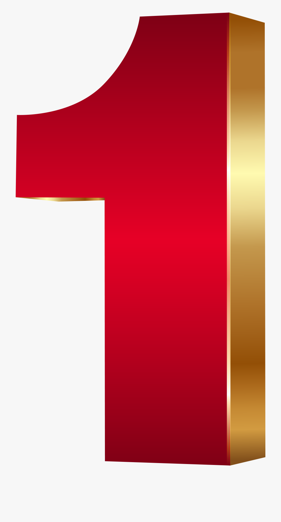 Red 3d Numbers Png, Transparent Clipart