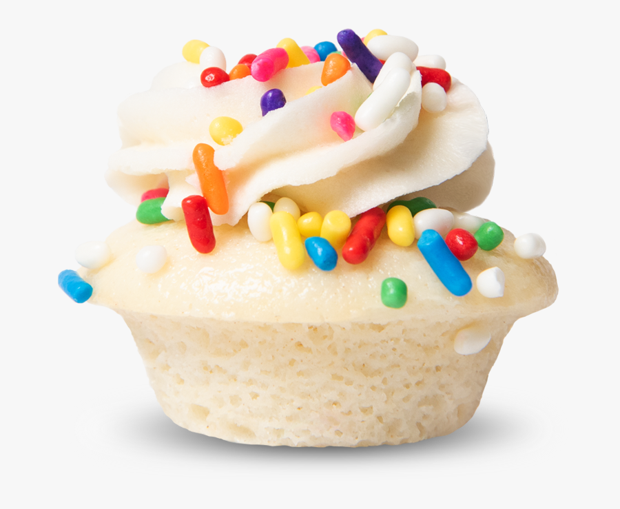 Transparent Cupcakes With Sprinkles Clipart - Buttercream, Transparent Clipart