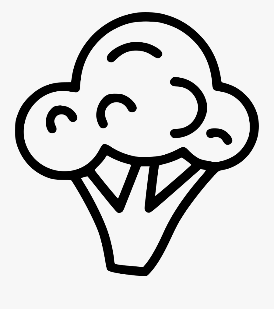 Broccoli Vegetable Healthy - Brokoli Png Icon Putih, Transparent Clipart