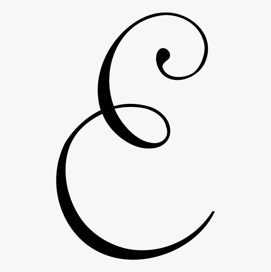 Letter Monogram Cursive Clip Art - Line Art, Transparent Clipart