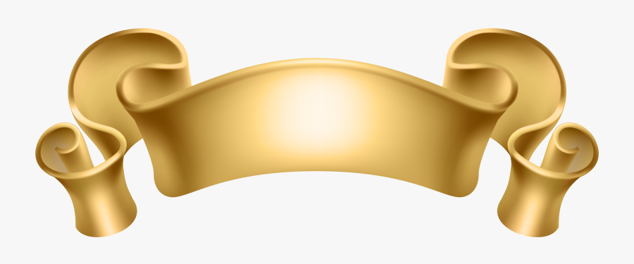 Gold Decorative Banner Transparent Png Clip Art Png - Banner Gold Vector Png, Transparent Clipart