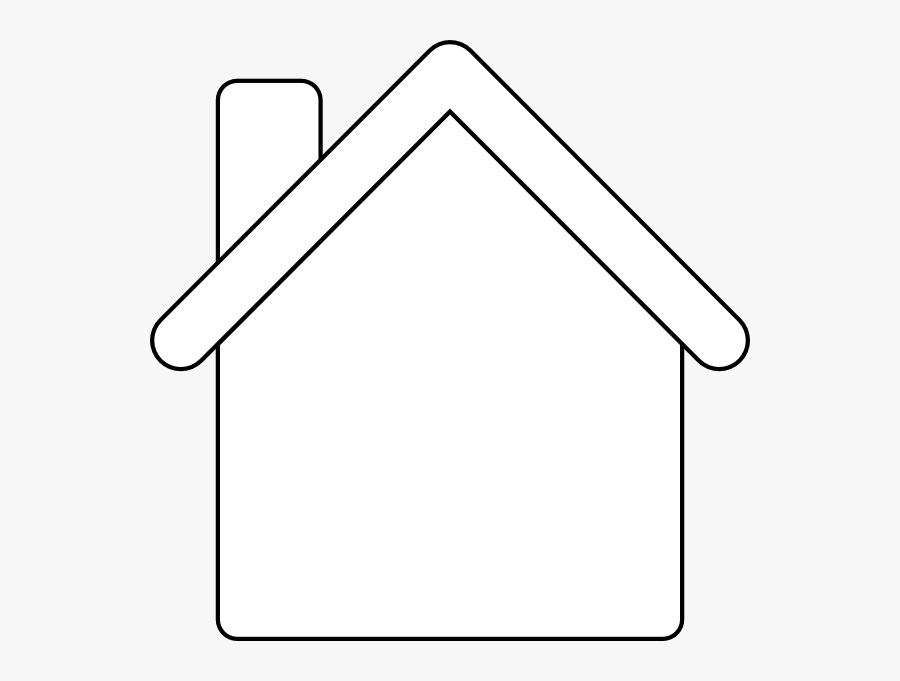 Gingerbread House Outline Clip Art - Silhouette Simple House Outline, Transparent Clipart