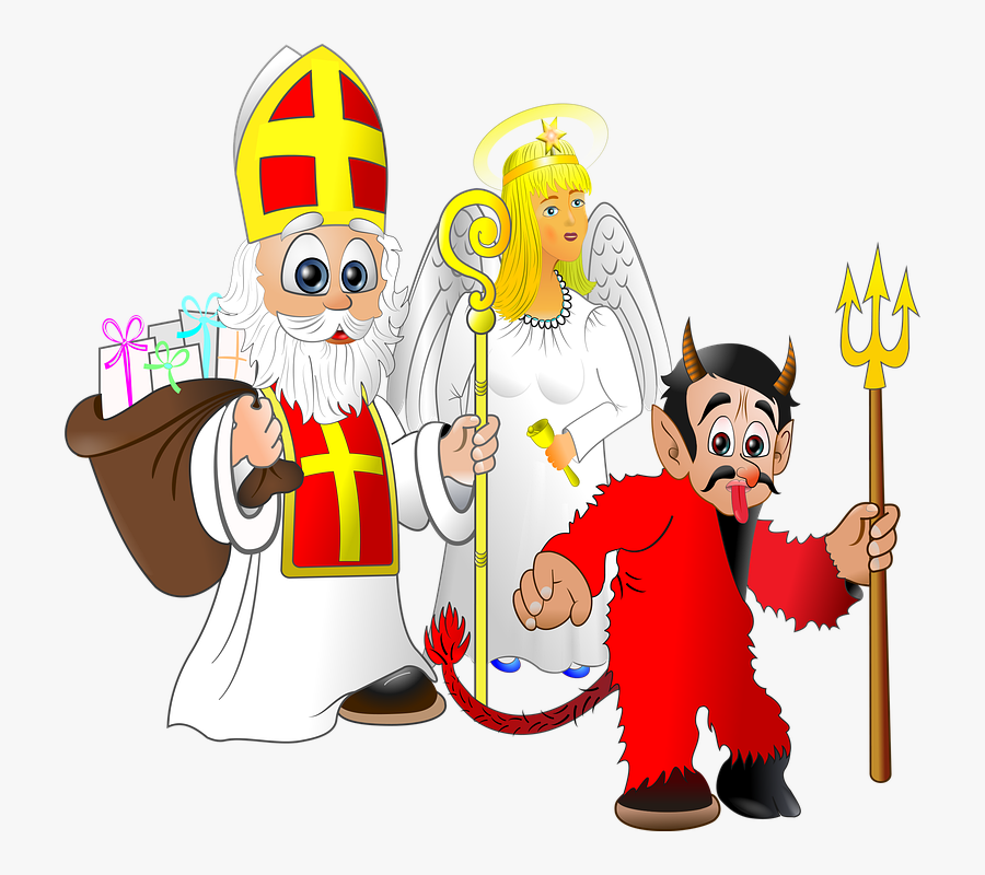 Mikuláš Devil Angel Presents - Mikuláš Png, Transparent Clipart