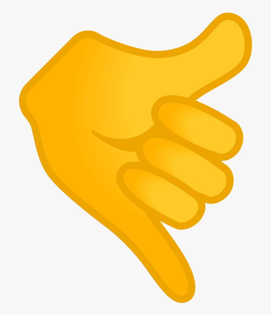 Call Me Hand Icon - Thumb And Little Finger Emoji, Transparent Clipart