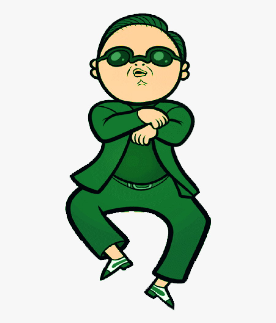 Free Png Download Gangnam Style Cartoon Animated Gif - Dance Cartoon Gif Png, Transparent Clipart