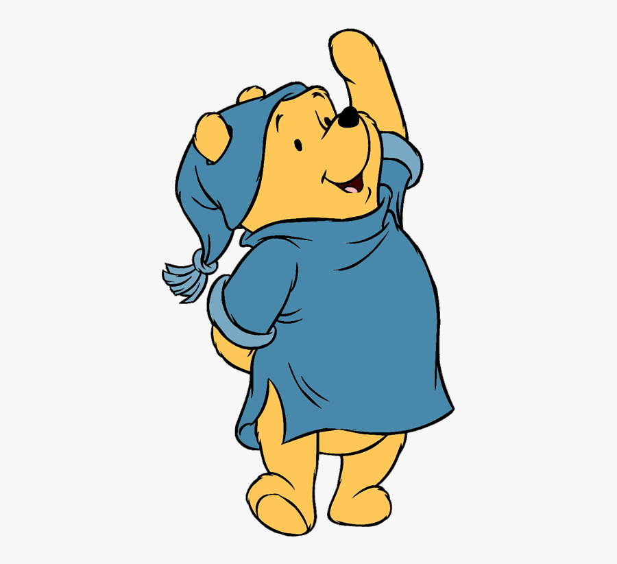 Bed Time Clip Art - Pooh Bear Good Night, Transparent Clipart