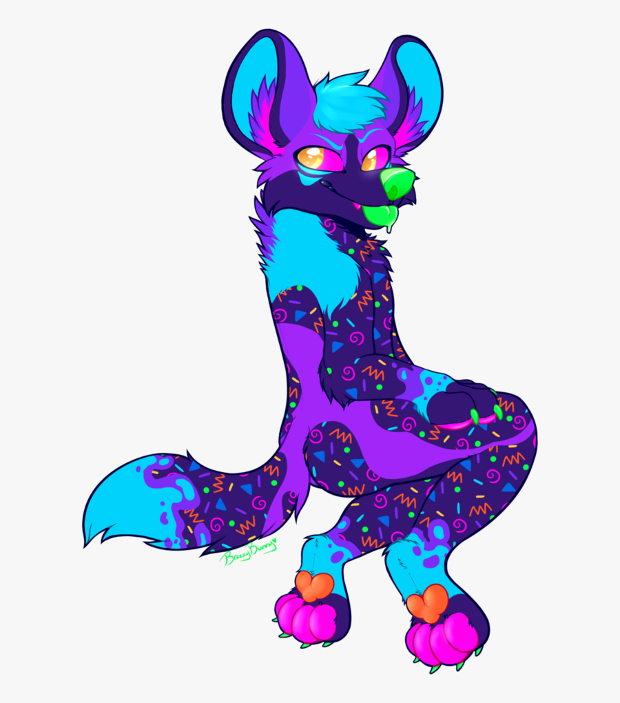 [at] Neon Booty By Breezybunny - Illustration, Transparent Clipart