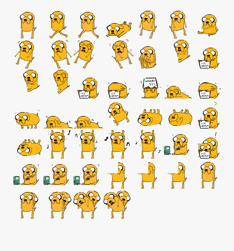 Jake Png - Adventure Time Shimeji, Transparent Clipart