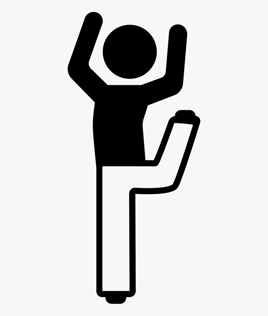 Boy With Bended Leg And Arms Up Comments, Transparent Clipart