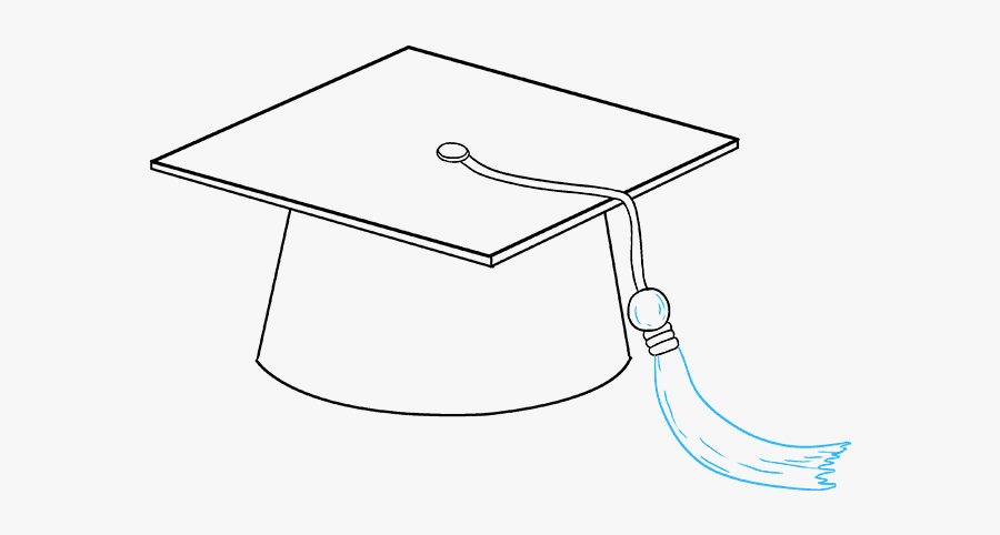 How To Draw Graduation Cap - Graduation Cap Hat Drawing, Transparent Clipart