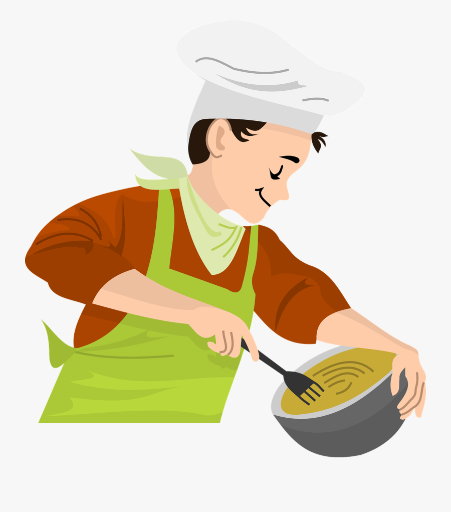 Boy Cooking Chef Free Photo - Chef Making Food Cartoon, Transparent Clipart