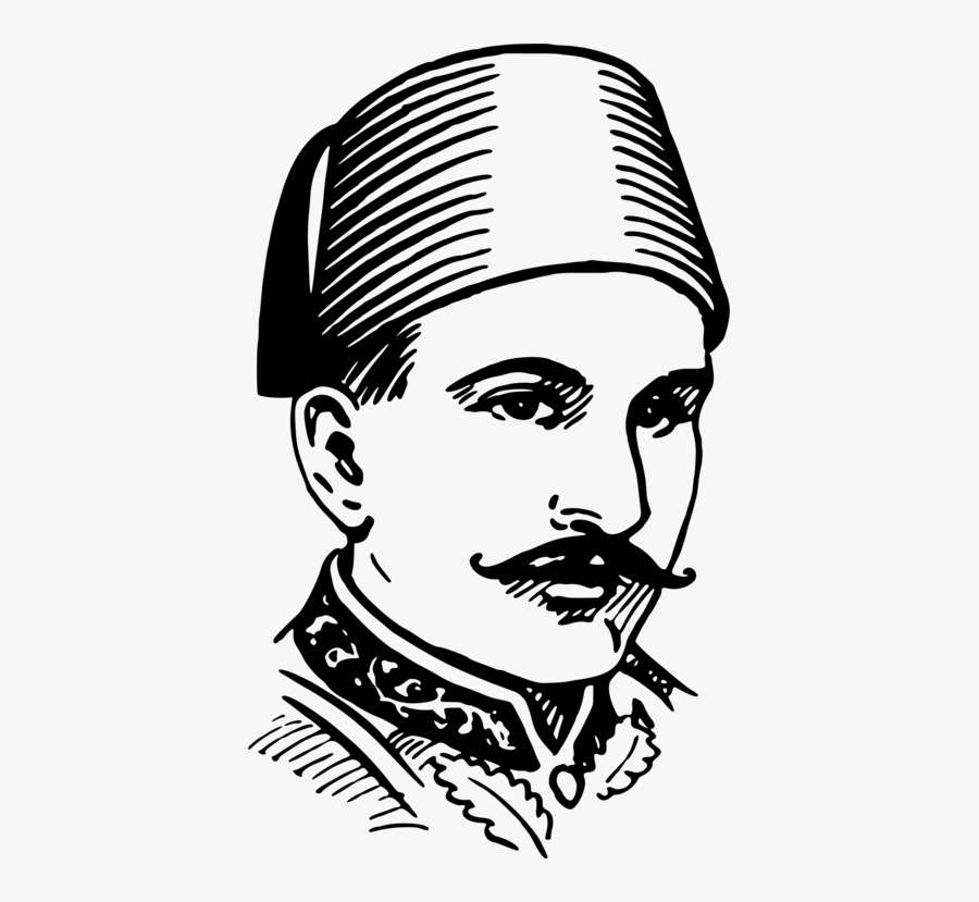 Art,monochrome Photography,facial Hair - Fez Clipart, Transparent Clipart