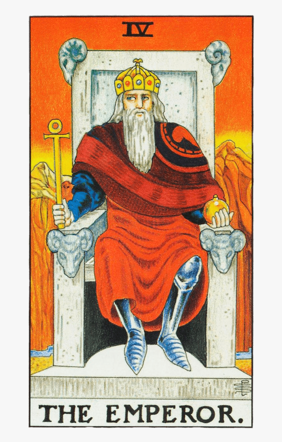 Tarot Card The Emperor - Emperor Tarot Card, Transparent Clipart