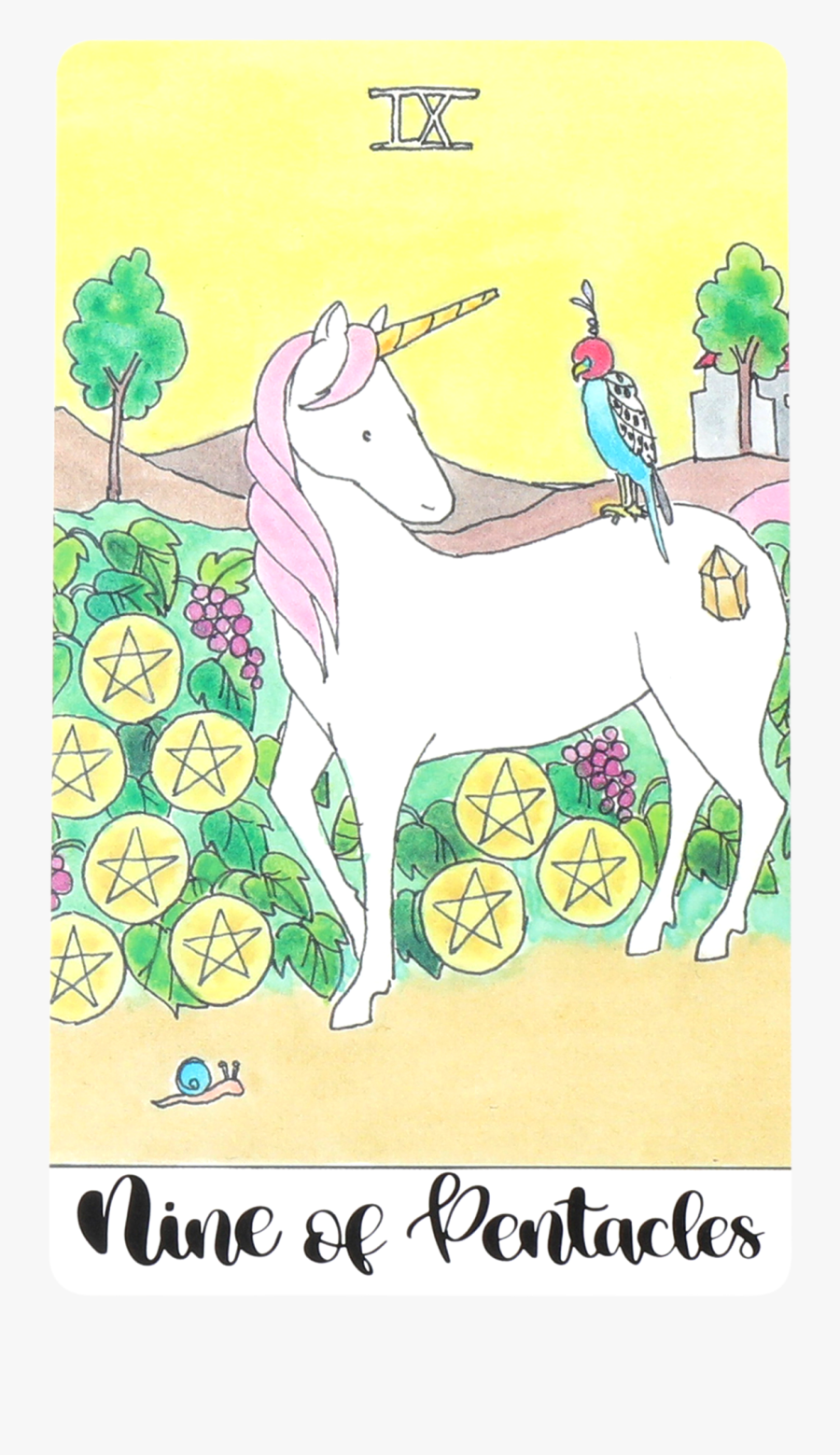 Crystal Unicorn Tarot Deck, Transparent Clipart