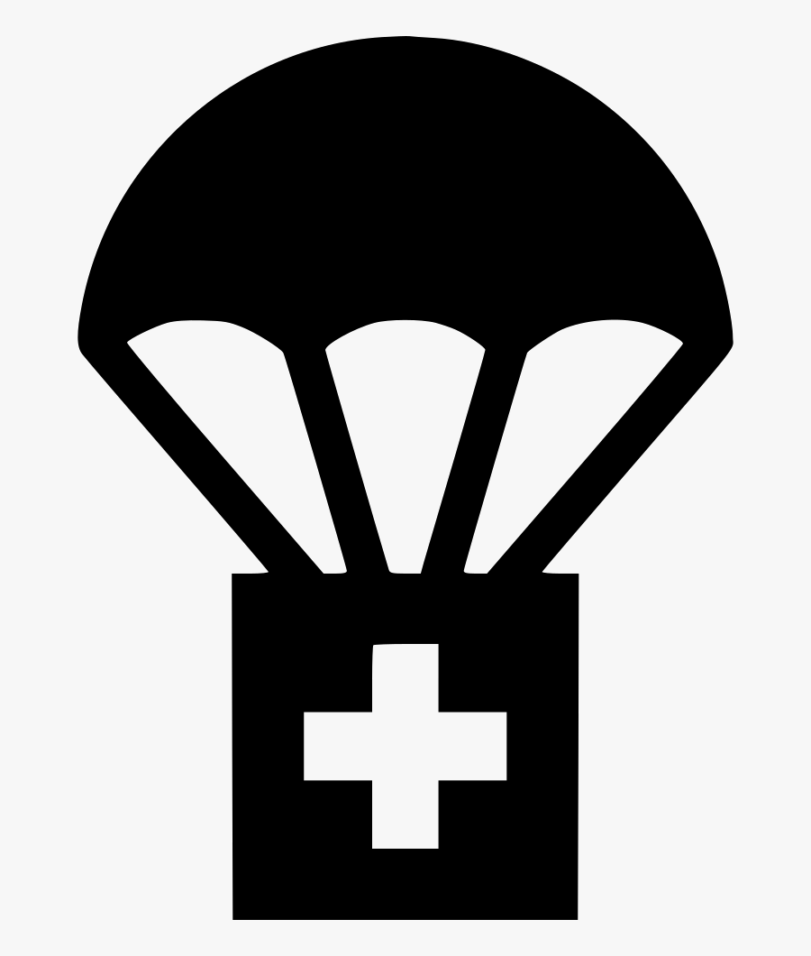 Humanitarian Assistance The Parachute Sending Humanitarian - Icon, Transparent Clipart