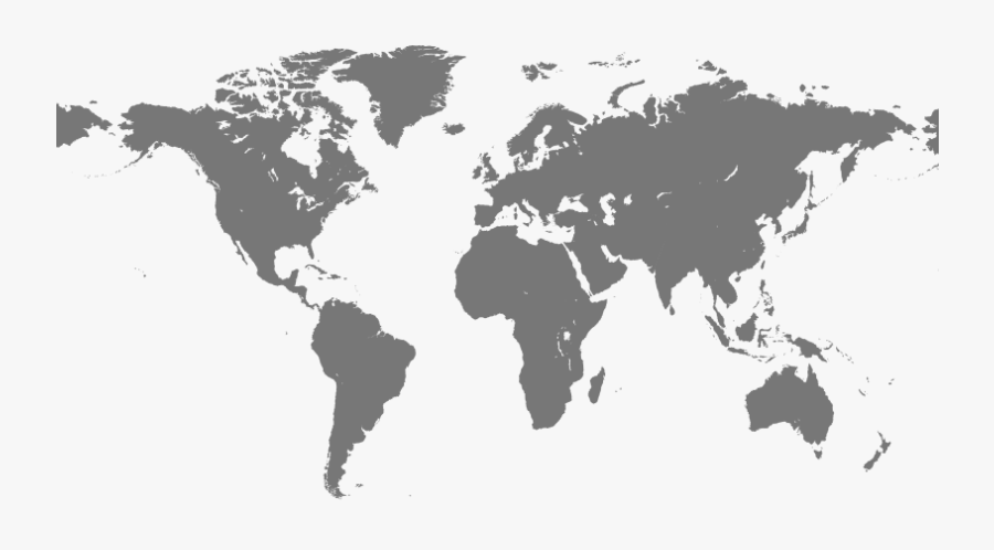 Simple Colour World Map, Transparent Clipart