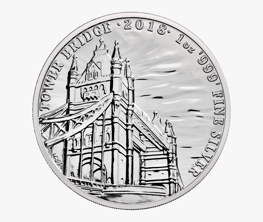 Landmarks Of Britain Silver Coin, Transparent Clipart