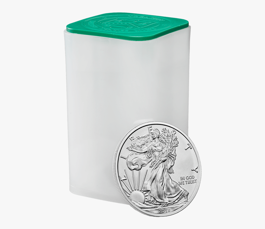 American Eagle 2018 1 Oz Silver Twenty Coin Tube"
 - Silver, Transparent Clipart