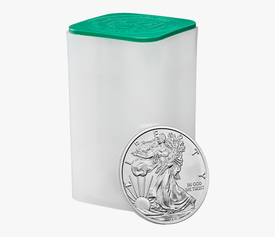 American Eagle 2018 1 Oz Silver Twenty Coin Tube"
 - Silver, Transparent Clipart