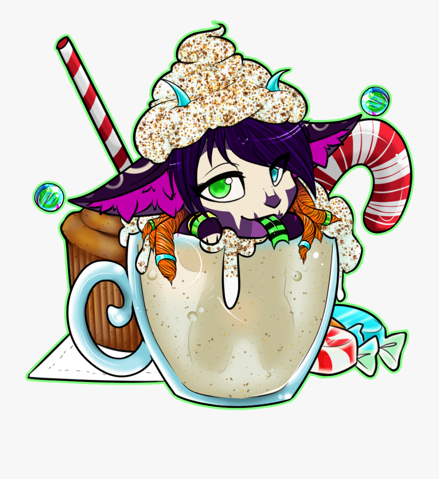 Eggnog Addict - Cartoon, Transparent Clipart