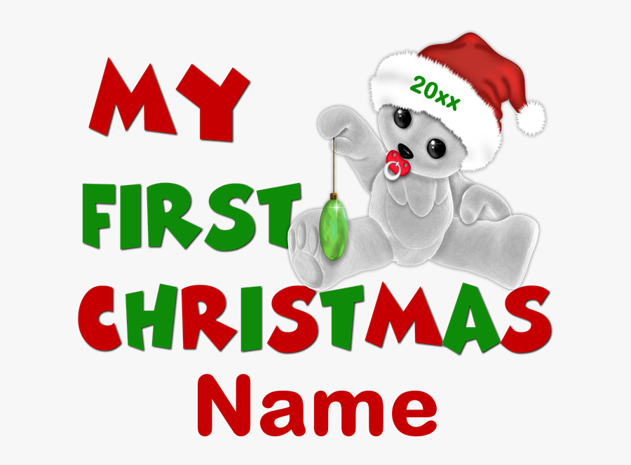 1st Christmas Bear Personalized Body Suit , Transparent, Transparent Clipart
