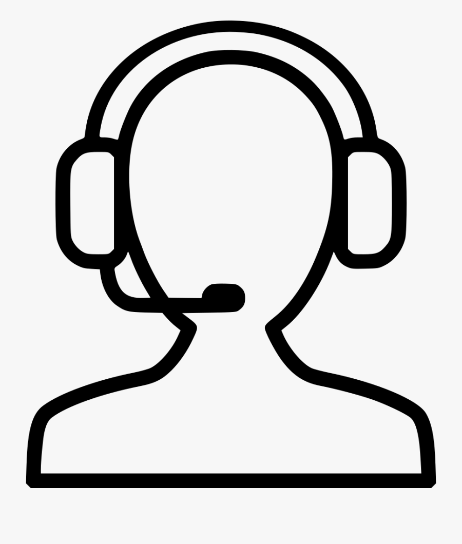 Operator Support Receptionist Help Headset - Headset Png Icon White, Transparent Clipart