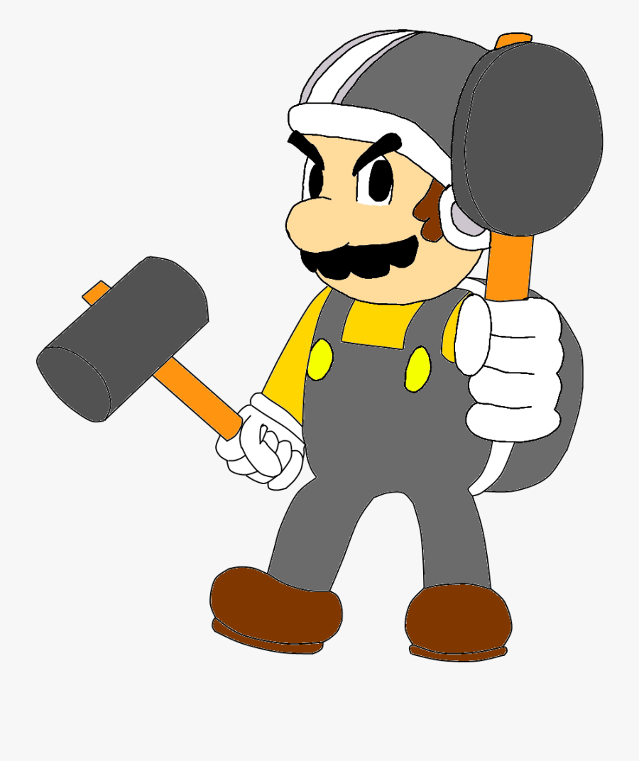 Animate Drawing Rock Hammer - Mario Hand Drawing, Transparent Clipart