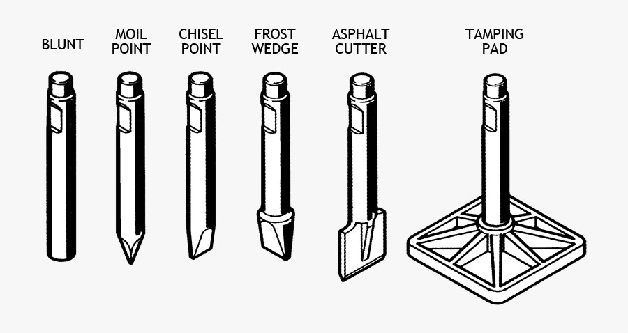 Transparent Jack Hammer Png - Hydraulic Breaker Hammer Tip, Transparent Clipart