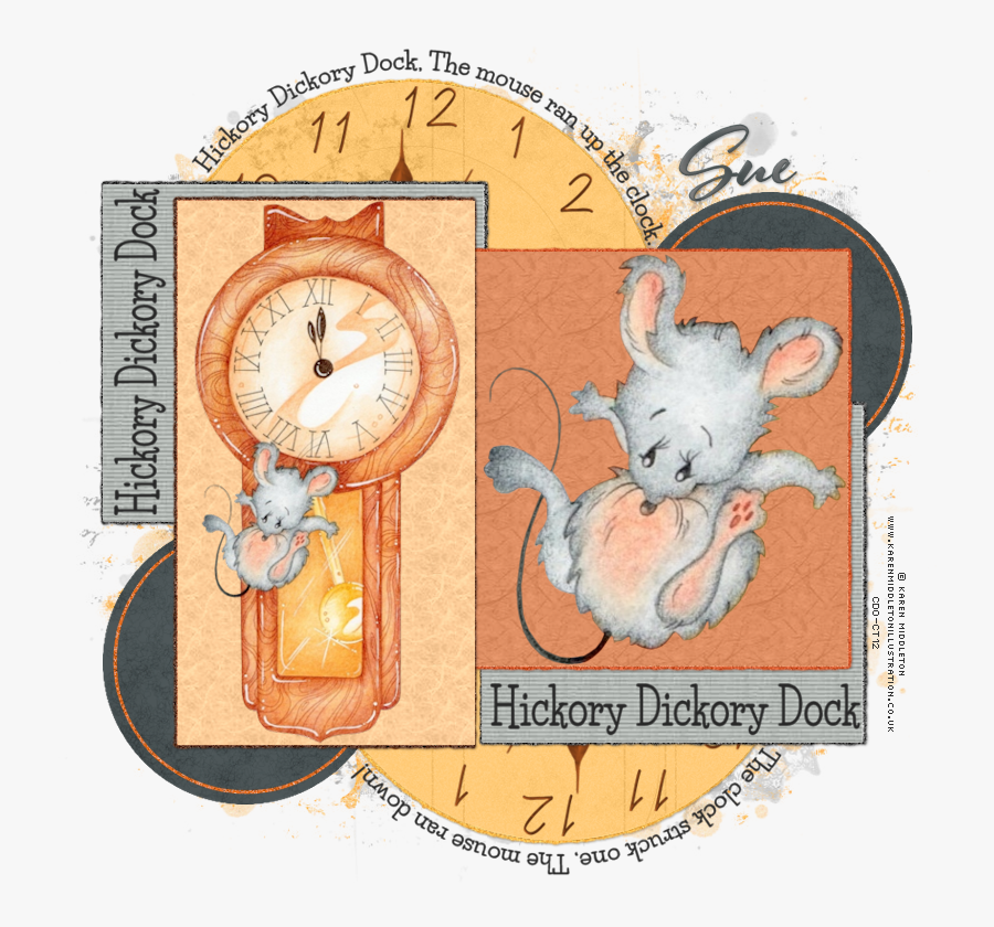 Clipart Clock Hickory Dickory Dock - Cartoon, Transparent Clipart