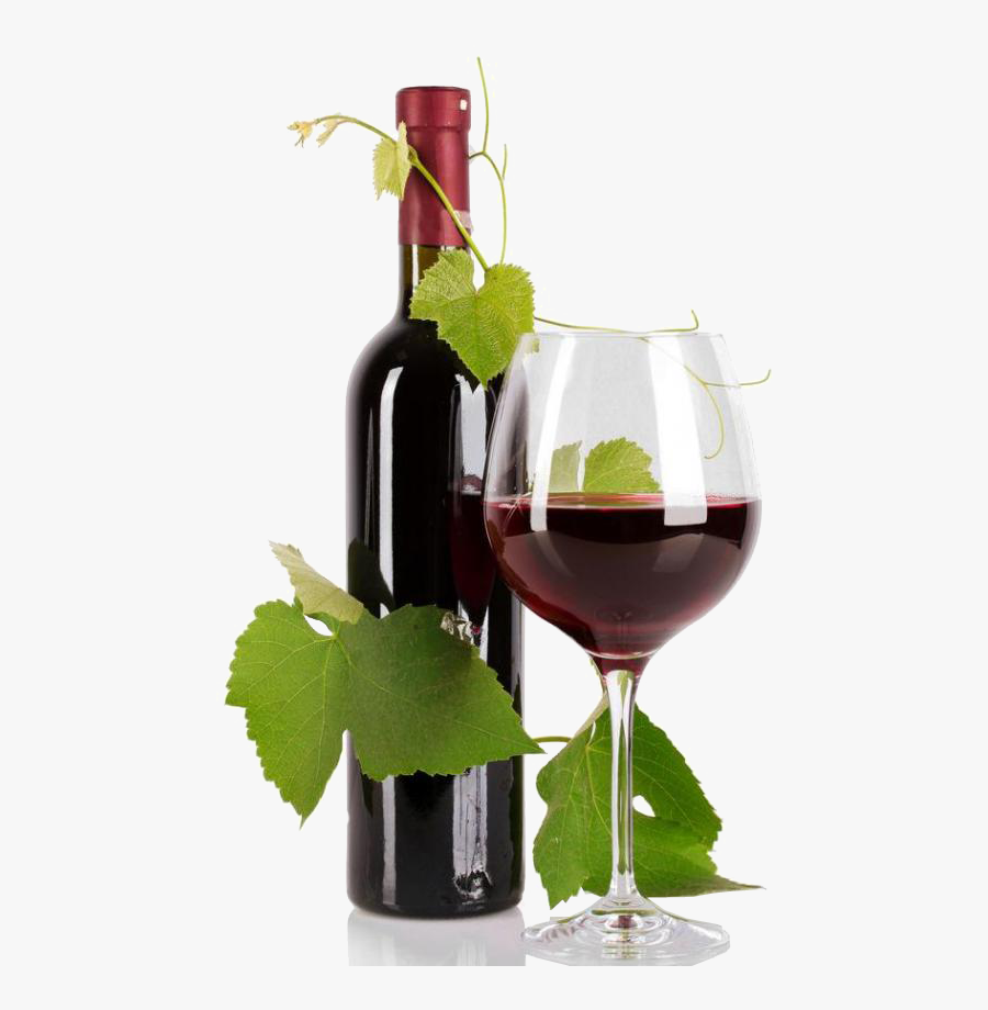 Red Wine Bottle Common Grape Vine - Bottle Of Wine Png, Transparent Clipart