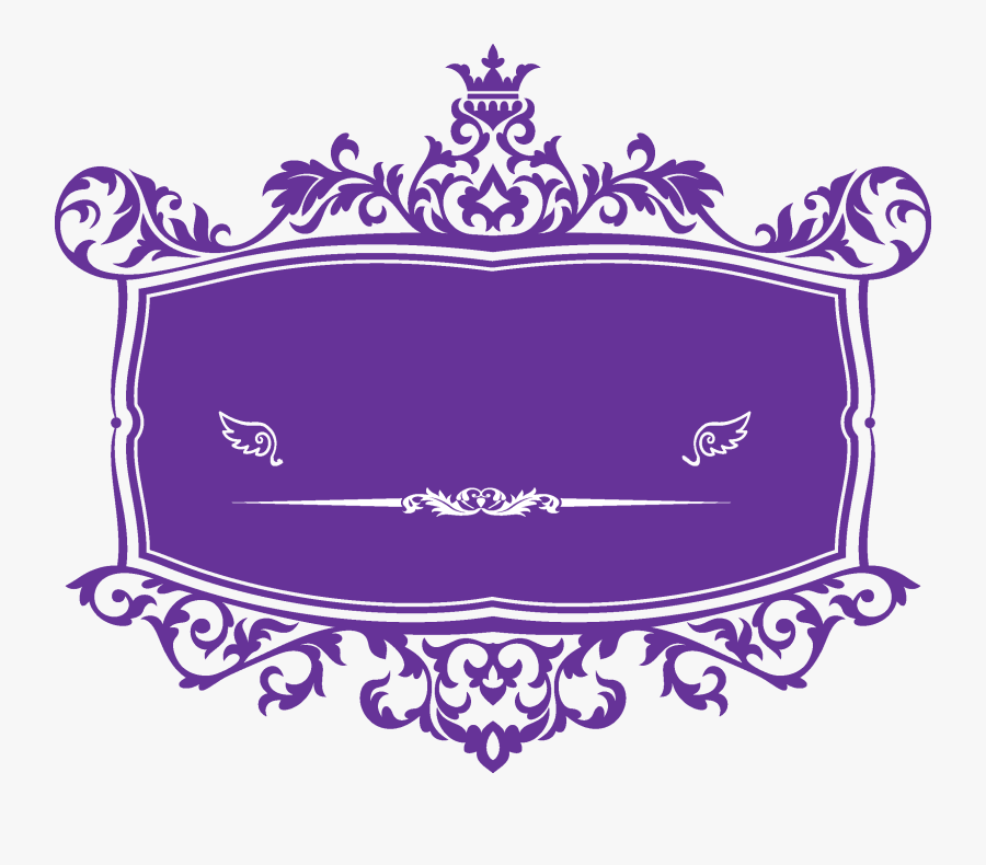 Wedding Invitation Picture Frame - Wedding Purple Frame Png, Transparent Clipart