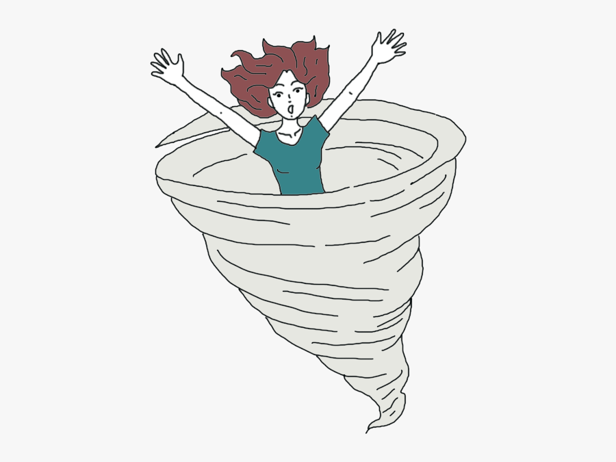 Whirlpool - Cartoon Pulled Into Whirlpool, Transparent Clipart