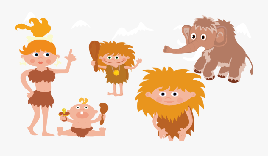 Cartoon African Animals - Jägarstenåldern Stenåldern, Transparent Clipart